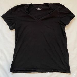 Everlane Black Cotton V-Neck Tee